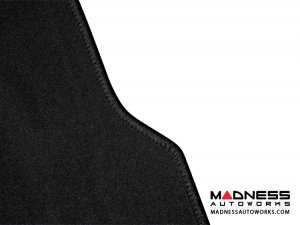 smart fortwo Custom Floor Mats - 453 model - LUXUS - Black Binding w/ smart silhouette